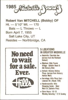 1985 Hills Nashville Sounds #NNO Bobby Mitchell Back