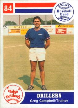 1984 Tulsa Drillers #NNO Greg Campbell Front