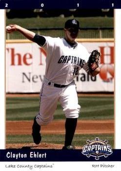 2011 Grandstand Lake County Captains #NNO Clayton Ehlert Front