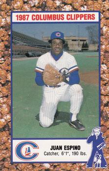 1987 Columbus Clippers Police #8 Juan Espino Front