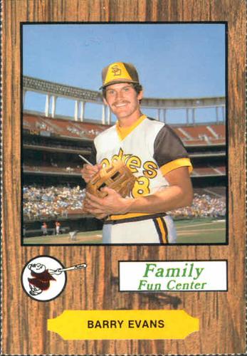 1979 Family Fun Center Dean's Photo San Diego Padres #14 Barry Evans Front