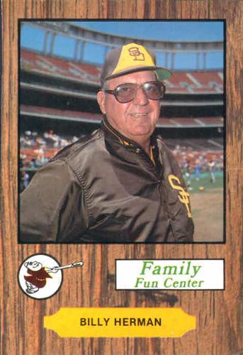 1979 Family Fun Center Dean's Photo San Diego Padres #20 Billy Herman Front