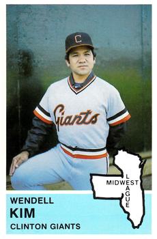 1982 Fritsch Clinton Giants #2 Wendell Kim Front
