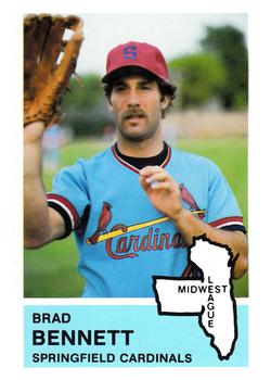 1982 Fritsch Springfield Cardinals #23 Brad Bennett Front