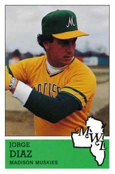 1983 Fritsch Madison Muskies #8 Jorge Diaz Front