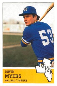 1983 Fritsch Wausau Timbers #12 David Myers Front