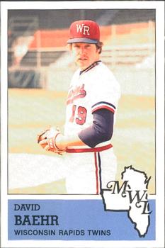 1983 Fritsch Wisconsin Rapids Twins #25 David Baehr Front