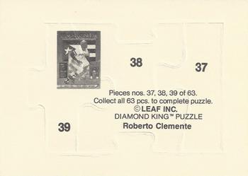 1987 Donruss - Roberto Clemente Puzzle #37-39 Roberto Clemente Back