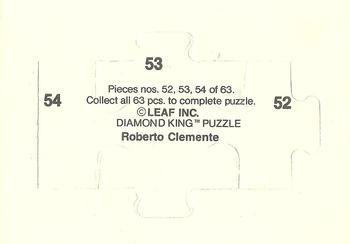 1987 Donruss - Roberto Clemente Puzzle #52-54 Roberto Clemente Back