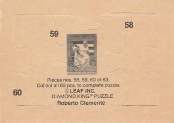 1987 Donruss - Roberto Clemente Puzzle #58-60 Roberto Clemente Back