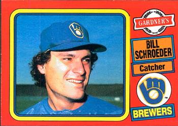1985 Topps Gardner's Bakery Milwaukee Brewers #18 Bill Schroeder Front
