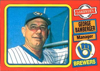 1985 Topps Gardner's Bakery Milwaukee Brewers #1 George Bamberger Front