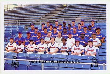 1981 Nashville Sounds #25 Nashville Sounds Front