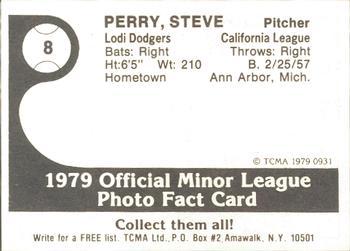 1979 TCMA Lodi Dodgers #8 Steve Perry Back