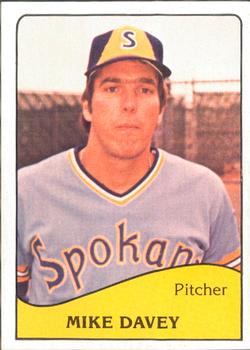 1979 TCMA Spokane Indians #14 Mike Davey Front