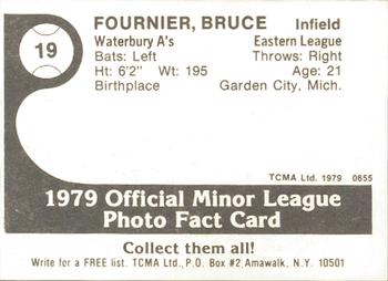 1979 TCMA Waterbury A's #19 Bruce Fournier Back