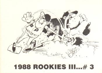 1988 Rookies III (unlicensed) #3 Gary Thurman Back