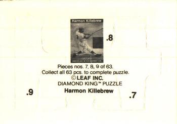 1991 Leaf - Harmon Killebrew Puzzle #7-9 Harmon Killebrew Back