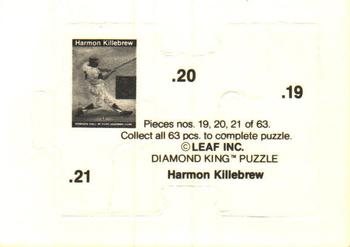 1991 Leaf - Harmon Killebrew Puzzle #19-21 Harmon Killebrew Back