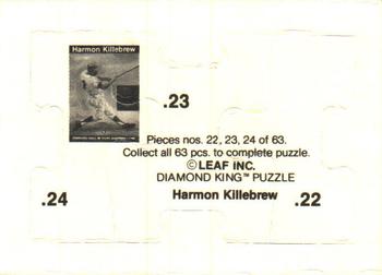 1991 Leaf - Harmon Killebrew Puzzle #22-24 Harmon Killebrew Back