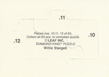 1991 Donruss - Willie Stargell Puzzle #10-12 Willie Stargell Back