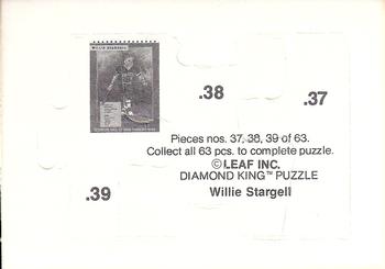 1991 Donruss - Willie Stargell Puzzle #37-39 Willie Stargell Back