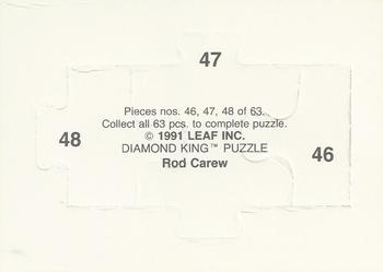 1992 Donruss - Rod Carew Puzzle #46-48 Rod Carew Back