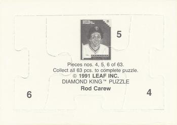 1992 Donruss - Rod Carew Puzzle #4-6 Rod Carew Back