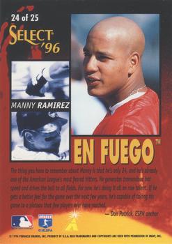 1996 Select - En Fuego #24 Manny Ramirez Back