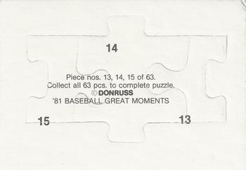 1982 Donruss - Babe Ruth Puzzle #13-15 '81 Baseball Great Moments (Babe Ruth) Back