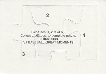 1982 Donruss - Babe Ruth Puzzle #1-3 '81 Baseball Great Moments (Babe Ruth) Back