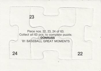 1982 Donruss - Babe Ruth Puzzle #22-24 '81 Baseball Great Moments (Babe Ruth) Back
