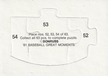 1982 Donruss - Babe Ruth Puzzle #52-54 '81 Baseball Great Moments (Babe Ruth) Back