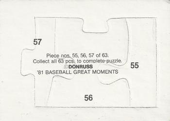 1982 Donruss - Babe Ruth Puzzle #55-57 '81 Baseball Great Moments (Babe Ruth) Back