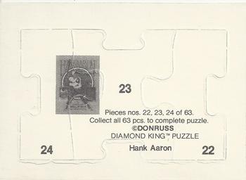 1986 Donruss - Hank Aaron Puzzle #22-24 Hank Aaron Back