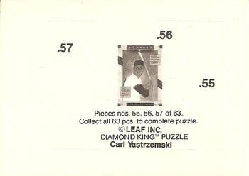1990 Donruss - Carl Yastrzemski Puzzle #55-57 Carl Yastrzemski Back