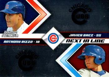 2012 Bowman Sterling - Next In Line #NIL8 Javier Baez / Anthony Rizzo Front