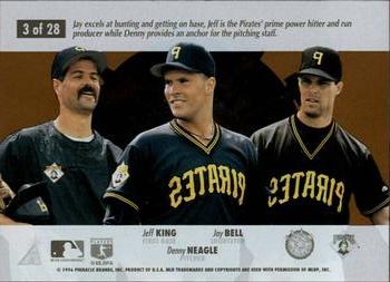 1996 Select - Team Nucleus #3 Jay Bell / Jeff King / Denny Neagle Back