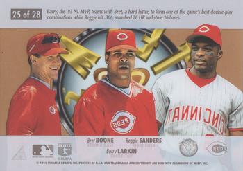 1996 Select - Team Nucleus #25 Barry Larkin / Reggie Sanders / Bret Boone Back