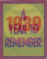 1989 Score - Magic Motion: A Year to Remember #8 Lou Gehrig: 1939 Front