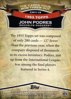 2010 Topps Update - The Cards Your Mom Threw Out #CMT118 John Podres Back