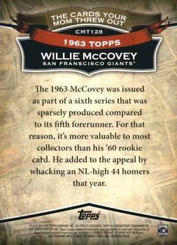 2010 Topps Update - The Cards Your Mom Threw Out #CMT128 Willie McCovey Back