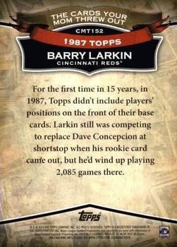 2010 Topps Update - The Cards Your Mom Threw Out #CMT152 Barry Larkin Back
