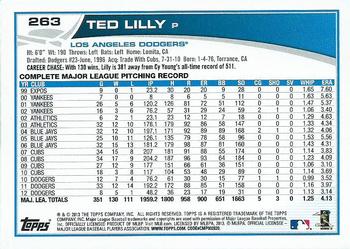 2013 Topps - Emerald Foil #263 Ted Lilly Back