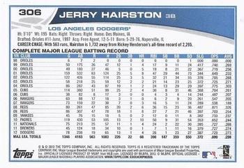 2013 Topps - Emerald Foil #306 Jerry Hairston Back