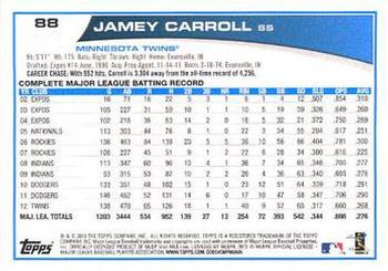 2013 Topps - Emerald Foil #88 Jamey Carroll Back