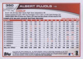 2013 Topps - Platinum #350 Albert Pujols Back