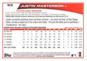 2013 Topps - Platinum #63 Justin Masterson Back