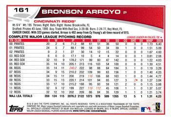 2013 Topps - Red #161 Bronson Arroyo Back