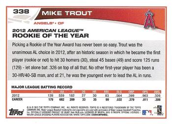 2013 Topps - Red #338 Mike Trout Back
